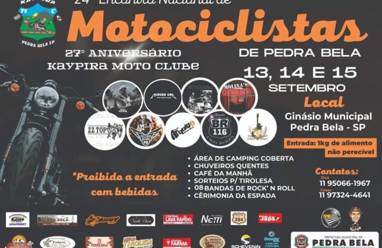 24 encontro de motociclistas em pedra bela 2024